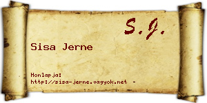 Sisa Jerne névjegykártya